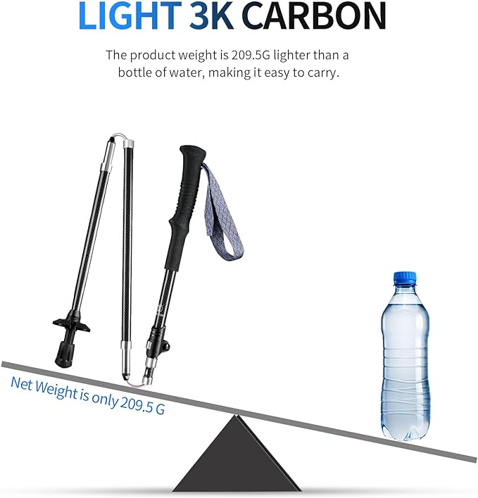 T-carbon Real Carbon Fiber Collapsible Hiking Poles Review