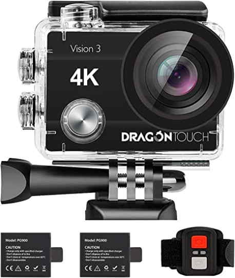 Dragon Touch 4K Action Camera 20MP